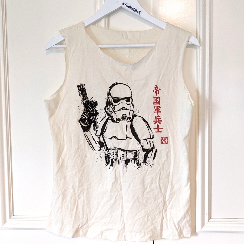 Stormtrooper sumi-e art print tank